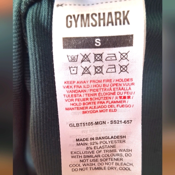 Gymshark Dark Green Athletic Women's Leggings Size S - Picture 8 of 9